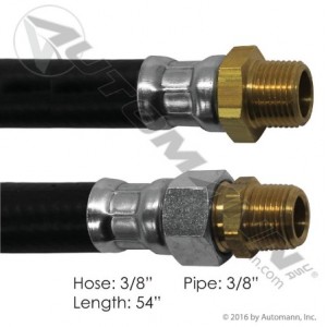 Air Hose Assy 3/8in 3/8in Pipe-54in L