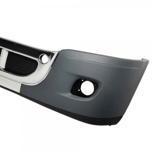 Freightliner Cascadia Chrome Front Bumper Assembly with Foglight holes