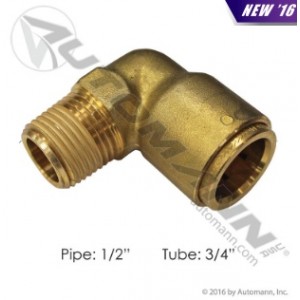 Brass PLC Male Elbow 3/4 X 1/2in