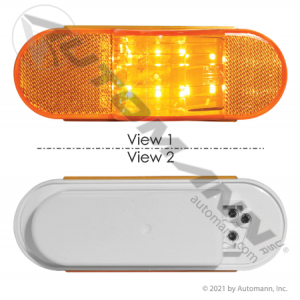 Turn Signal 6in Oval Midship LED Amber