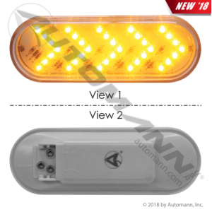 Turn Signal 6in Oval SEQ LED Amber Clear