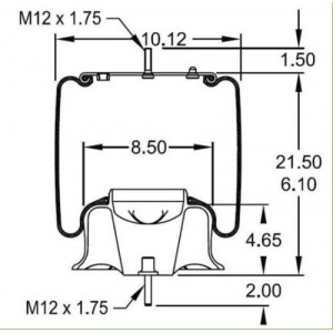 Back Air Spring Fit volvo VNL Brand: ContiTech Part#: AS8468