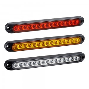 Yellow Waterproof E-Mark Red 12V 24volt UV PC LED Truck Trailer Stop Tail Light Bar Car LED Strip Brake Light