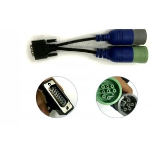 6 & 9 Pin Y Cable Green Connector CAN500 for Nexiq USB Link 2015 2016 models